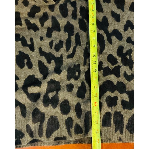 360 SKULL CASHMERE Carson sweater 99627 leopard hoodie black olive women's XS - Picture 6 of 9
